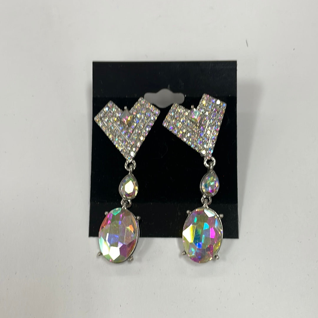 Formal Earrings Silver AB V