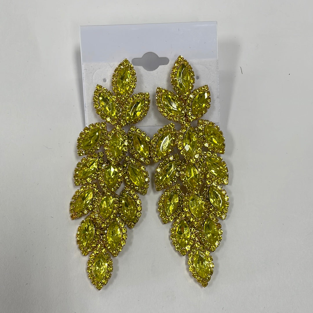 Formal Earrings Yellow Many Marquis