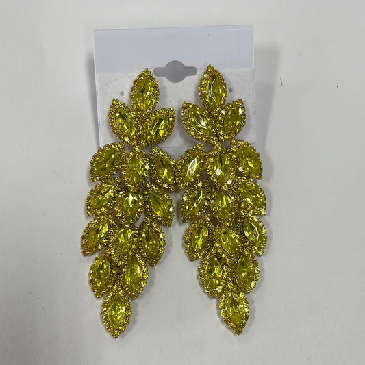 Formal Earrings Yellow Many Marquis