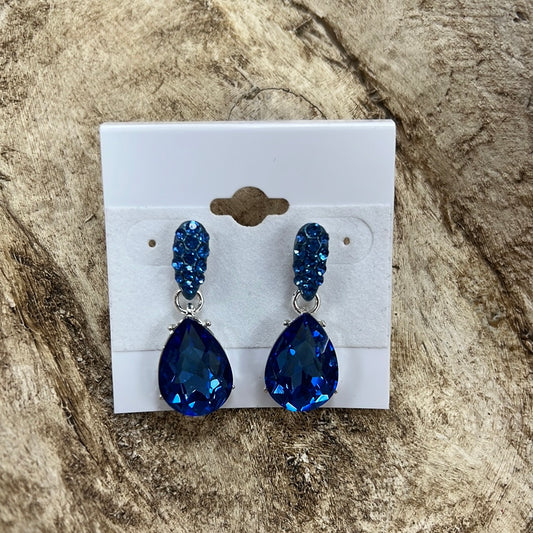 Formal Earrings Simple Light Blue Earrings (21b)