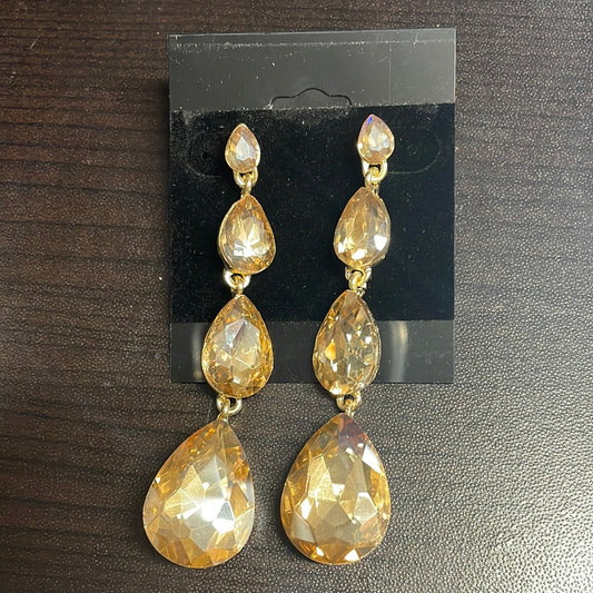 Formal Earrings Topaz Four Teardrop Dangle