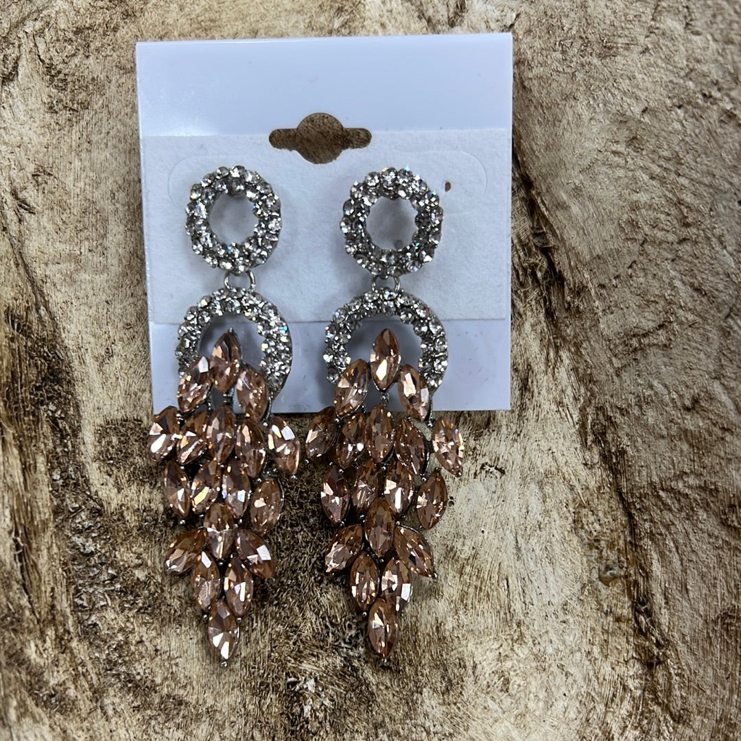 Formal Earrings Marquis Multi Stone