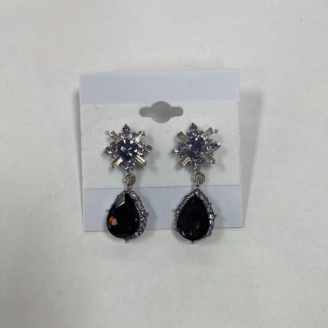 Formal Earrings Purple Small