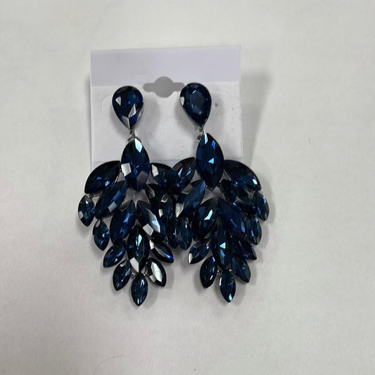 Formal Earrings Navy Multi Marquis