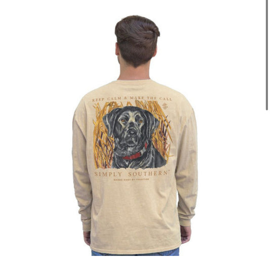 Men’s Simply Southern LS Tee Hunting Dog