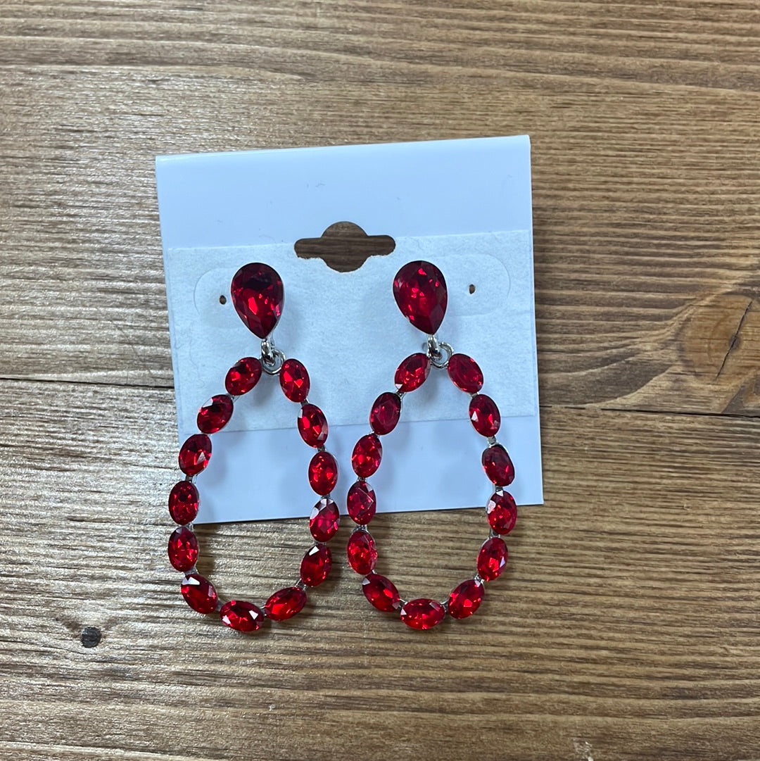 Formal Earrings Red Shorts Drop