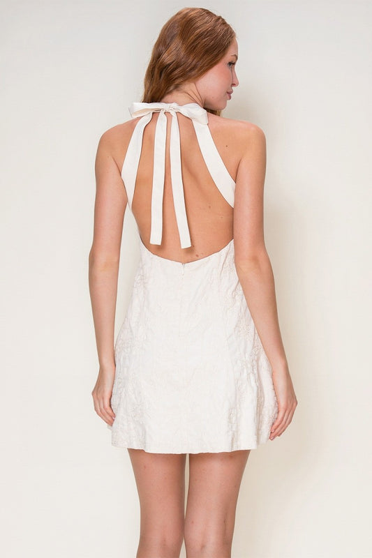 Simplistic Florals Mini Dress
