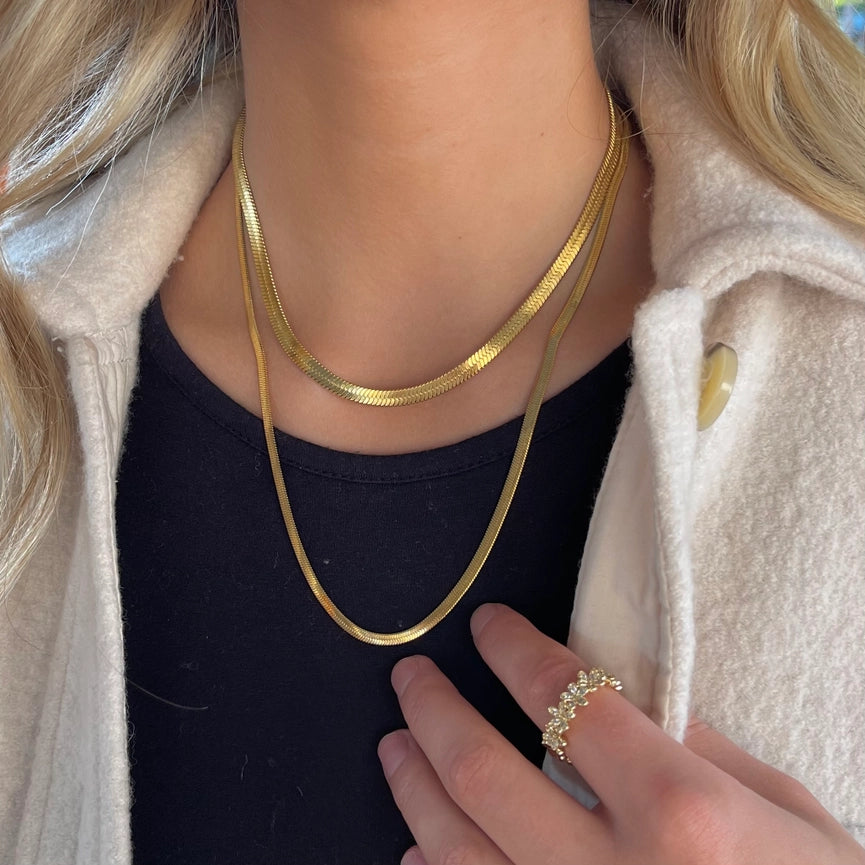 Nikki Smith 5mm Wide Herringbone Necklace
