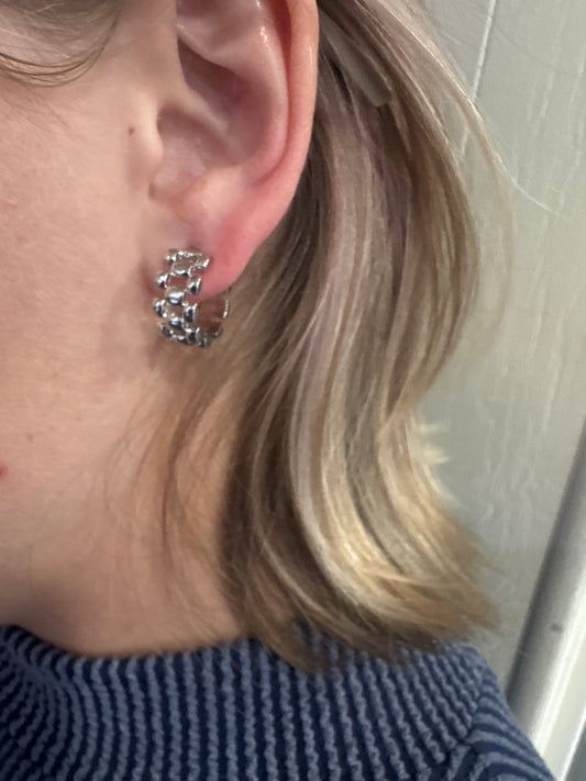 15mm Silver Chain Earrings