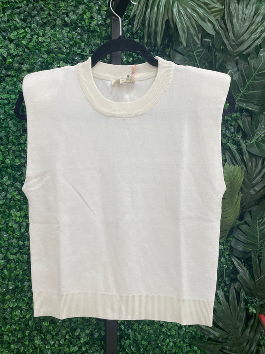 Bounce Back Top - White