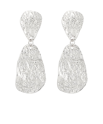 Textured Wavy Teardrop Earrings