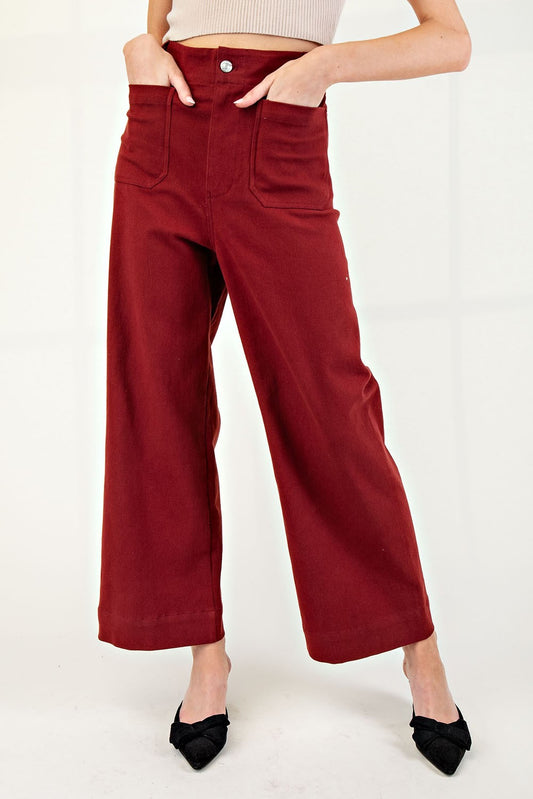 Late for Work Pants- Maroon
