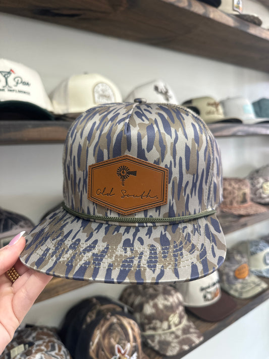 Old South Signature Leather Patch Osland Camo - Trucker Hat
