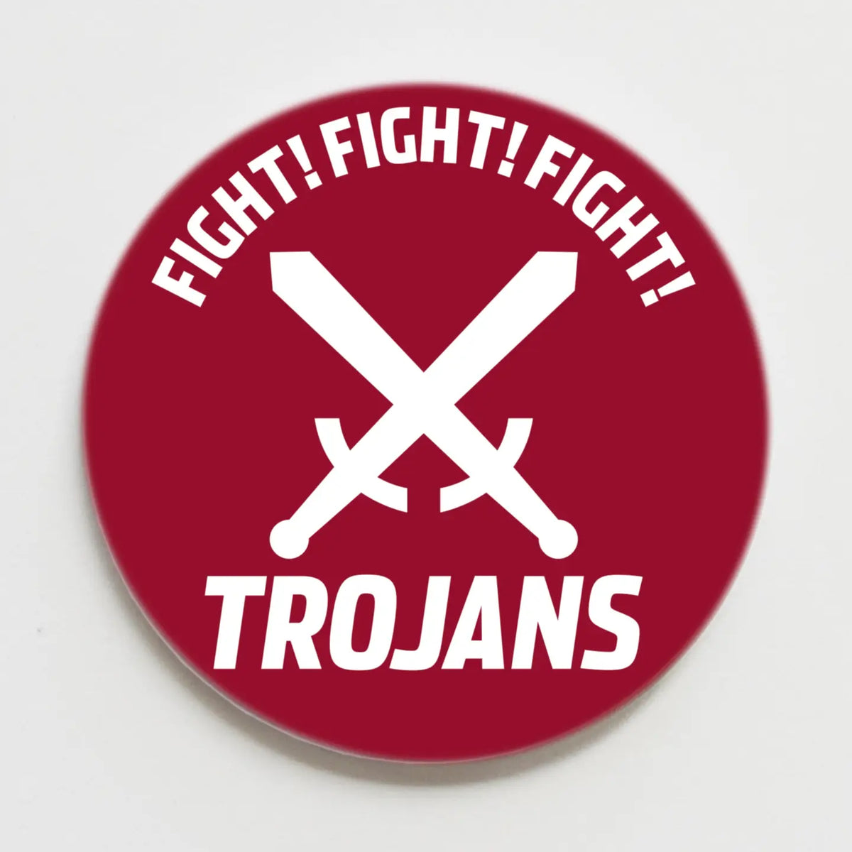 Troy Gameday Button - Fight Sword Cardinal