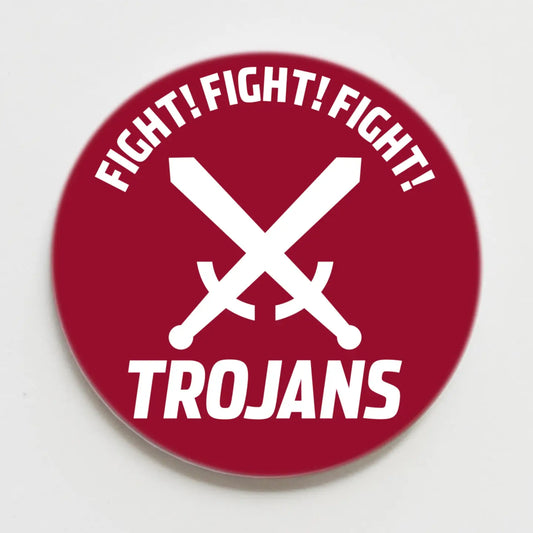 Troy Gameday Button - Fight Sword Cardinal