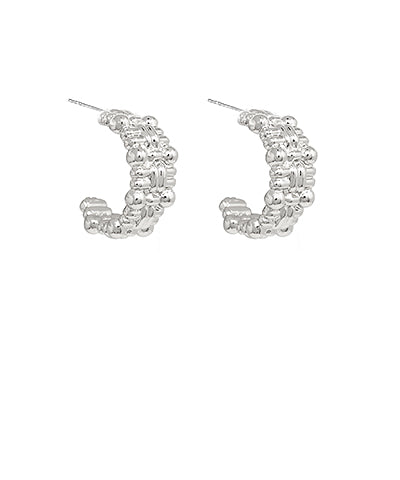 Textured Bubbled Metal Hoops