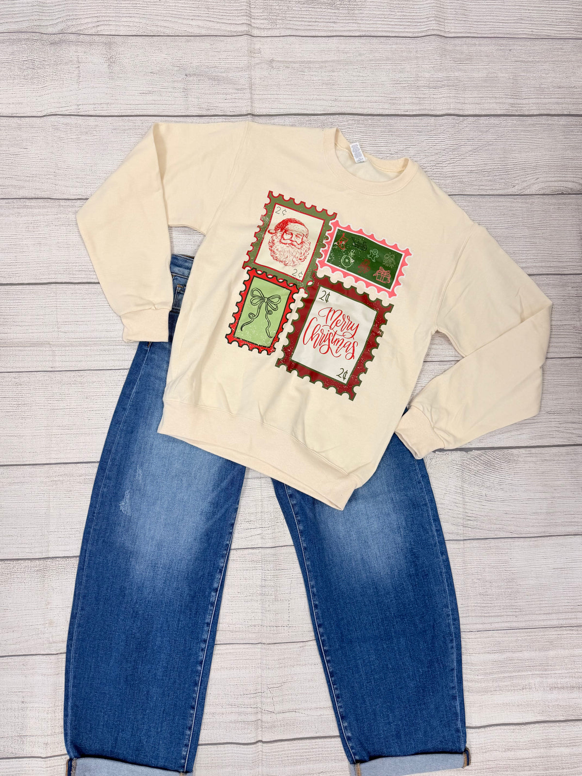 Holiday Things Stamps Christmas Sweatshirt