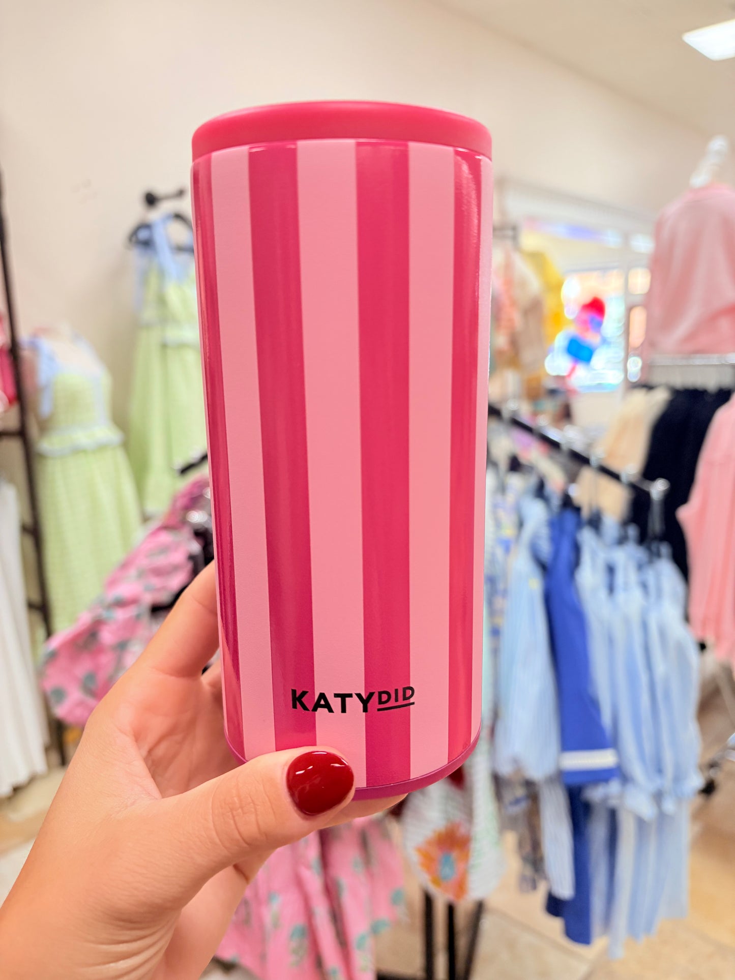 Pink & Hot Pink Slim Can Cooler