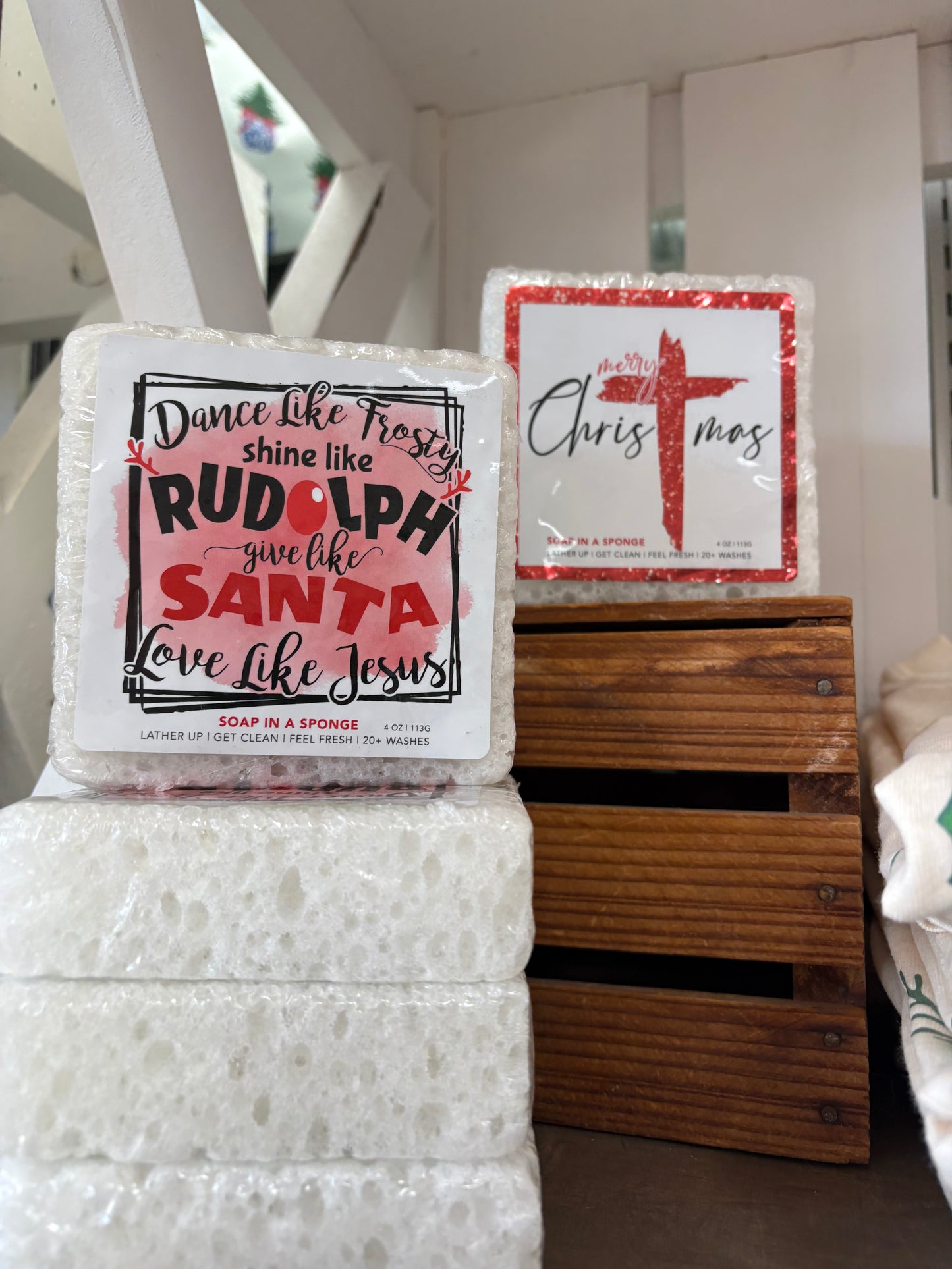 Christmas Caren Soap Sponges