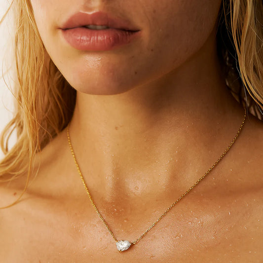 Ellie Vail Lola Solitaire Sideways Pear Necklace