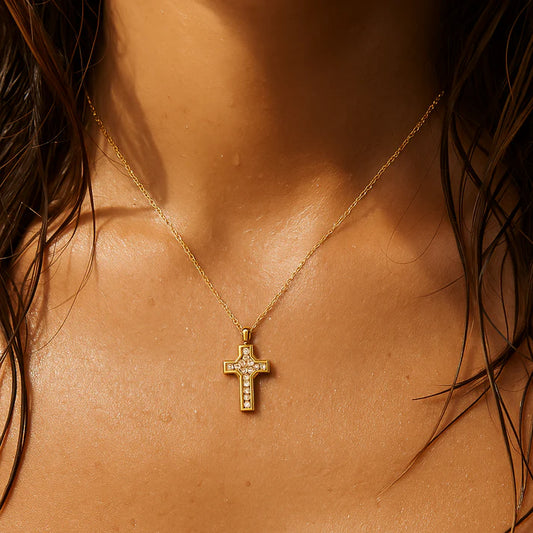 Ellie Vail Wyatt Mini Cross Pendant Necklace
