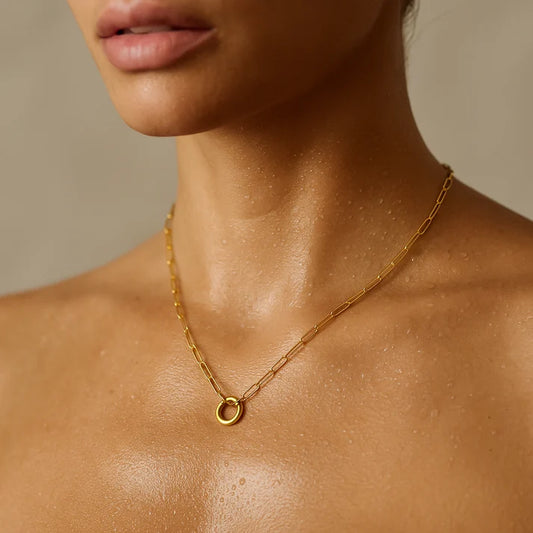 Ellie Vail Margaret Paperclip Push Clasp Necklace