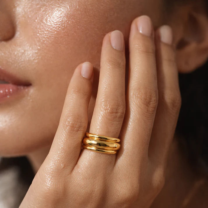 Ellie Vail Sabina Dome Band Ring