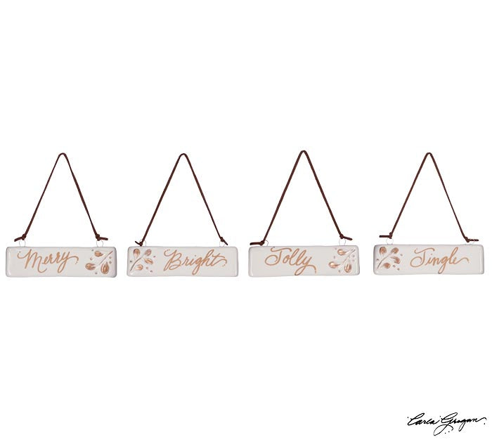 Ceramic Word Ornament