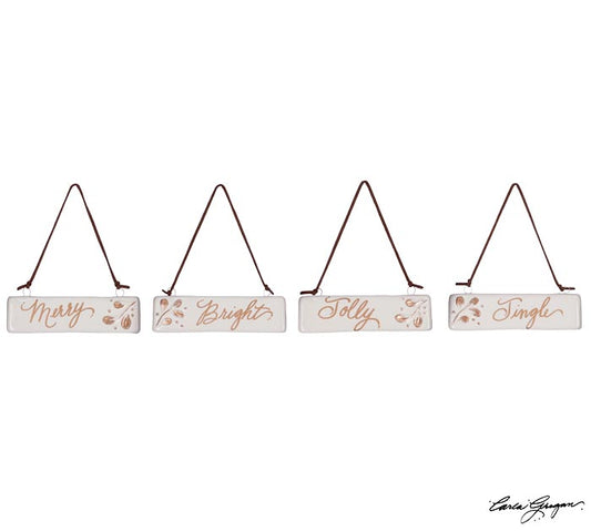 Ceramic Word Ornament