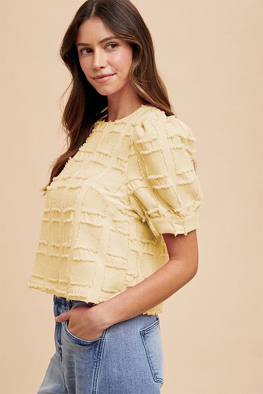Checks All the Boxes Top - Butter Yellow