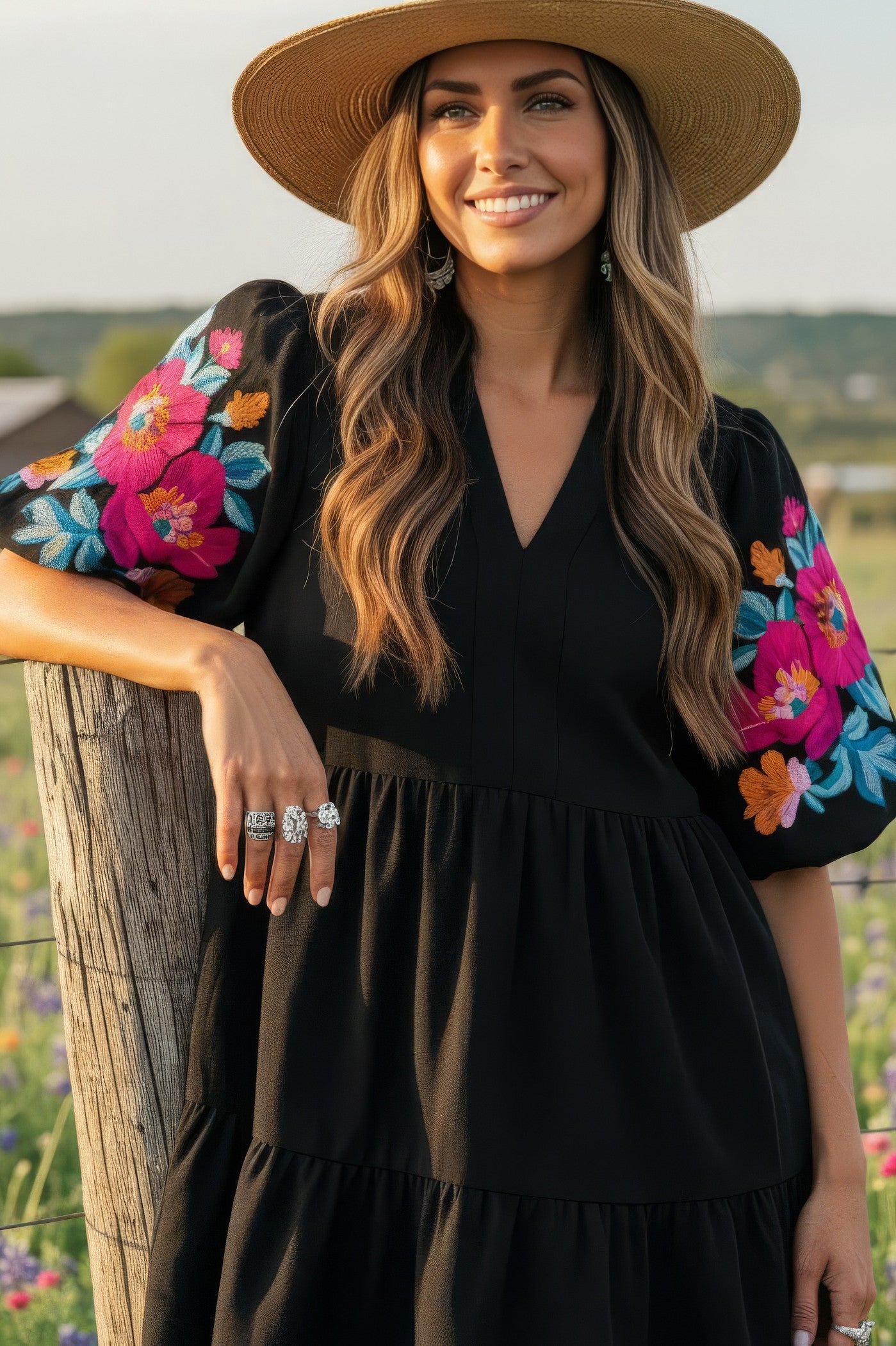 Midnight Florals Dress