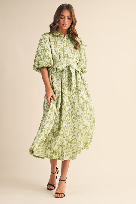 Sage Sensations Midi Dress