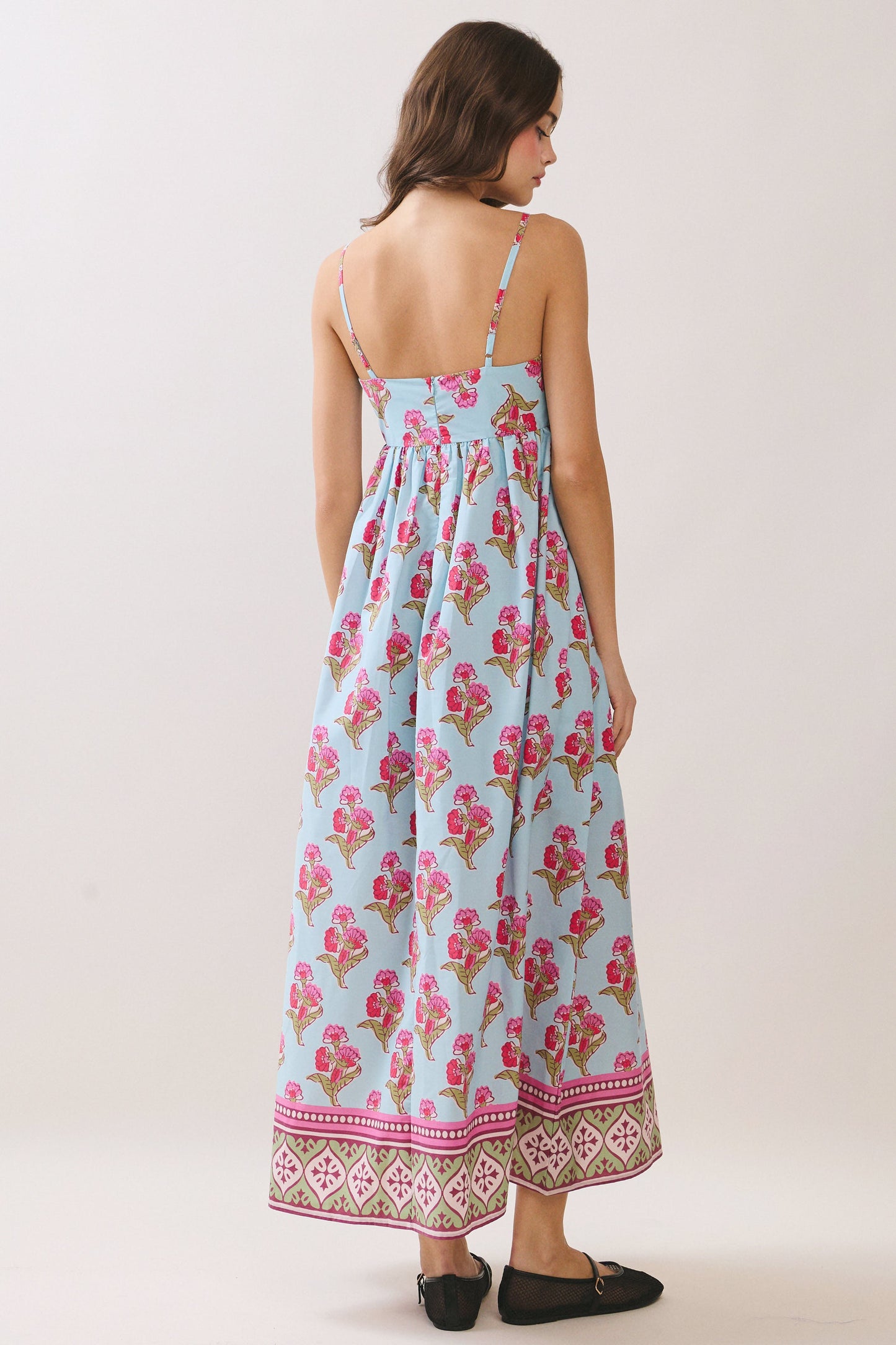 Floral Arrangements Midi Dress