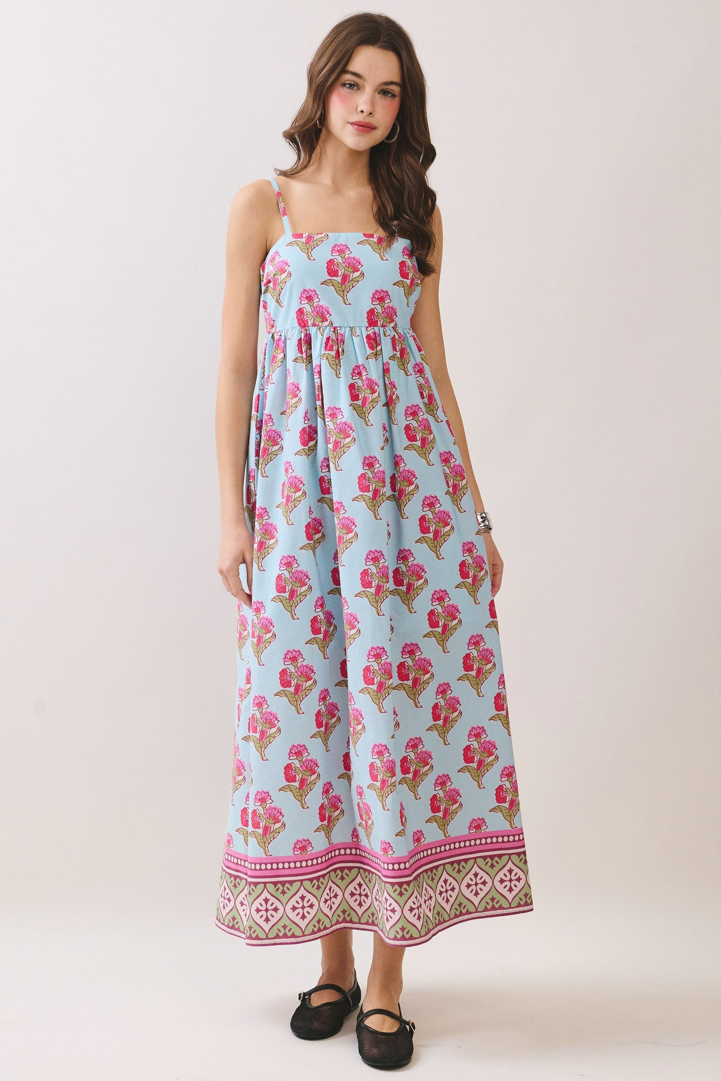 Floral Arrangements Midi Dress