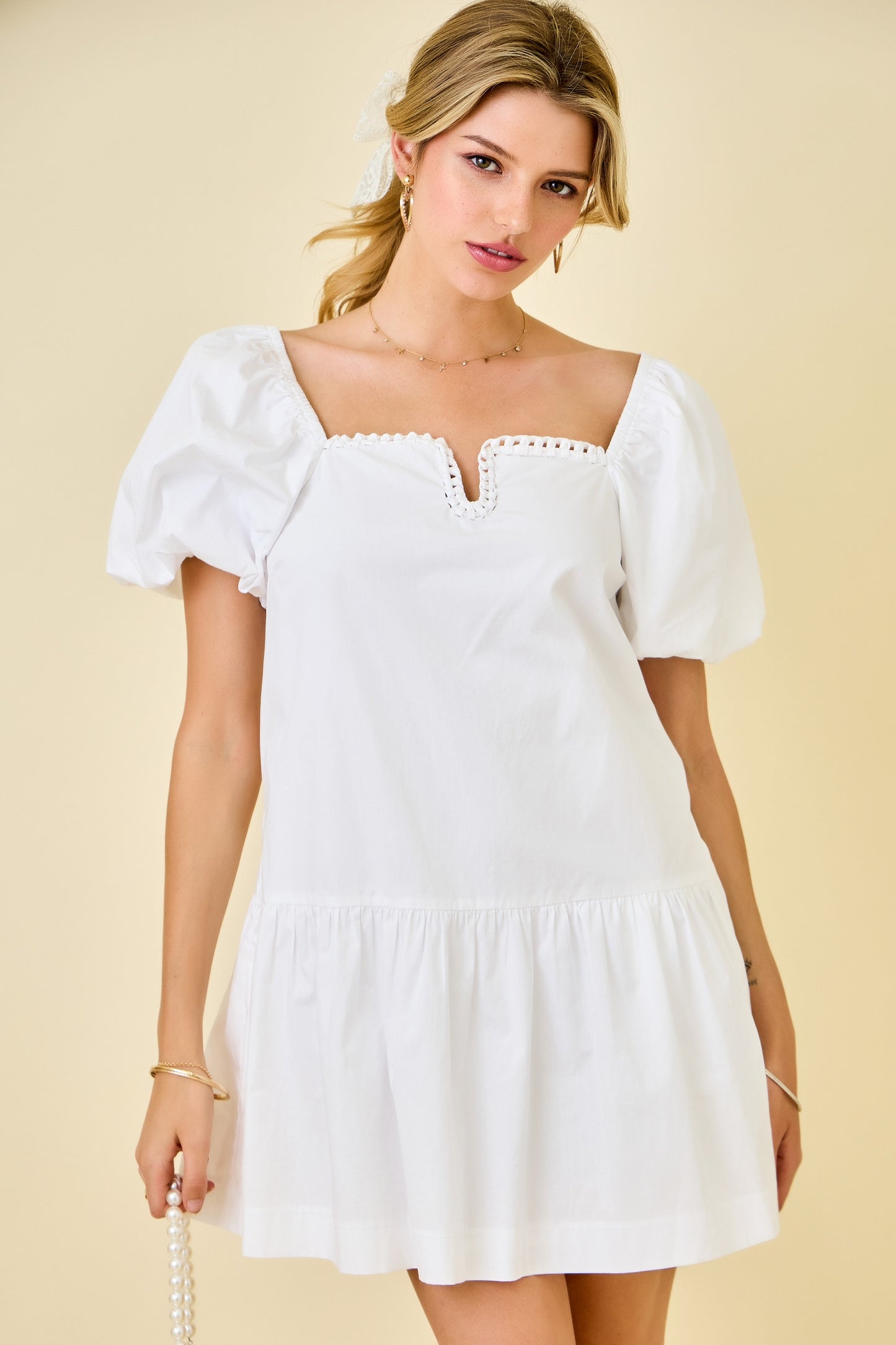 Ray Of Sunshine Dress - White