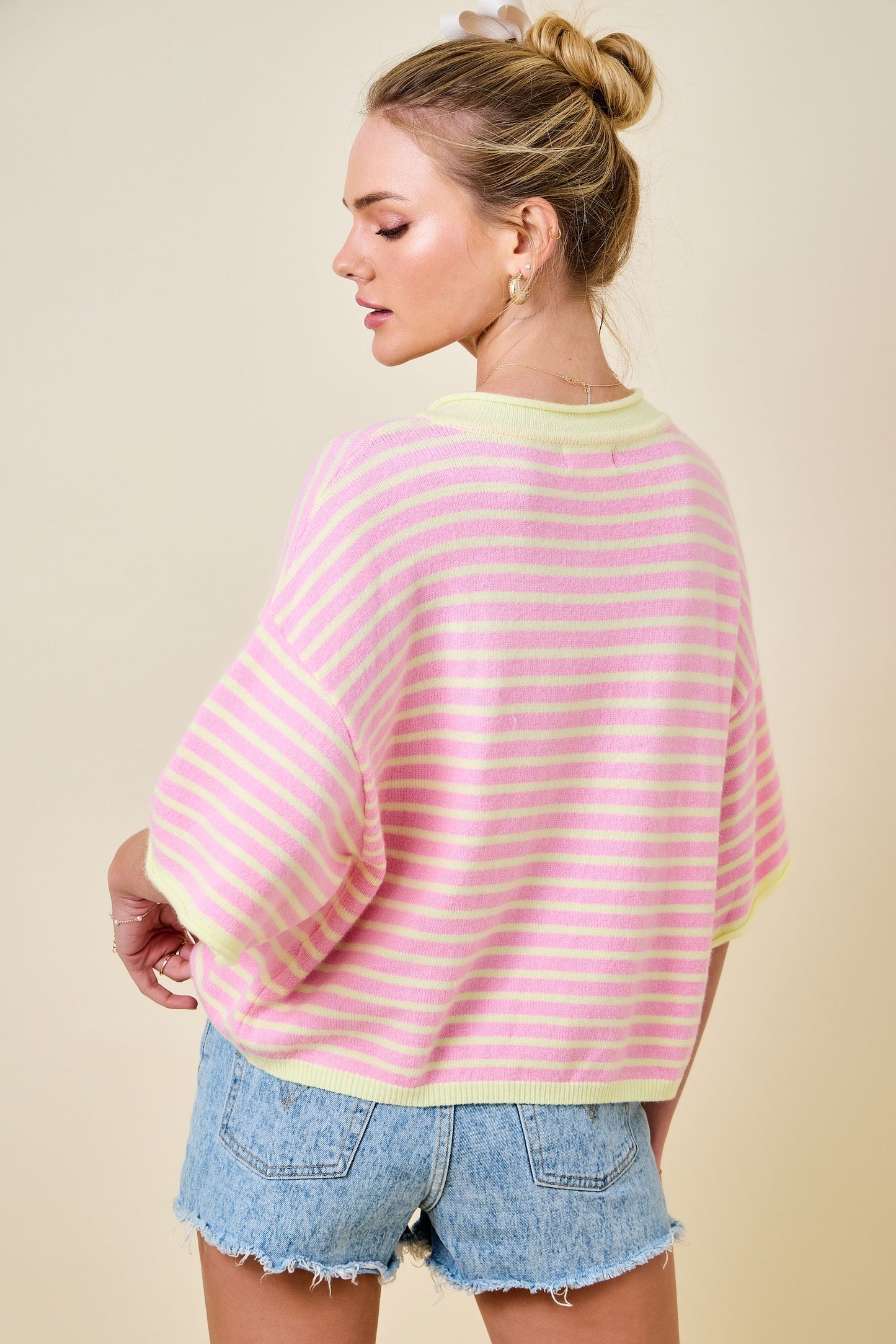 The She Makes Sweater Top - Pink Lemonade