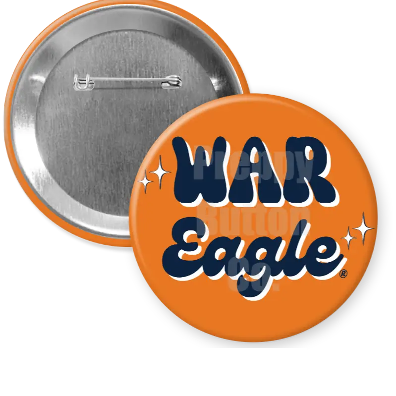Auburn Gameday Button - Retro War Eagle