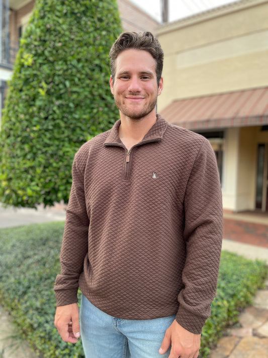 Roost Drake Quarter Zip - Brown