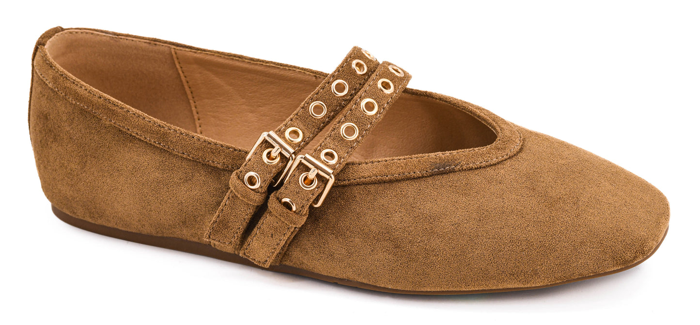 Corky’s All Eyes On Me - Camel Faux Suede