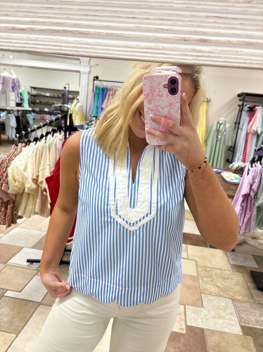 Summer in the Office Top - Blue