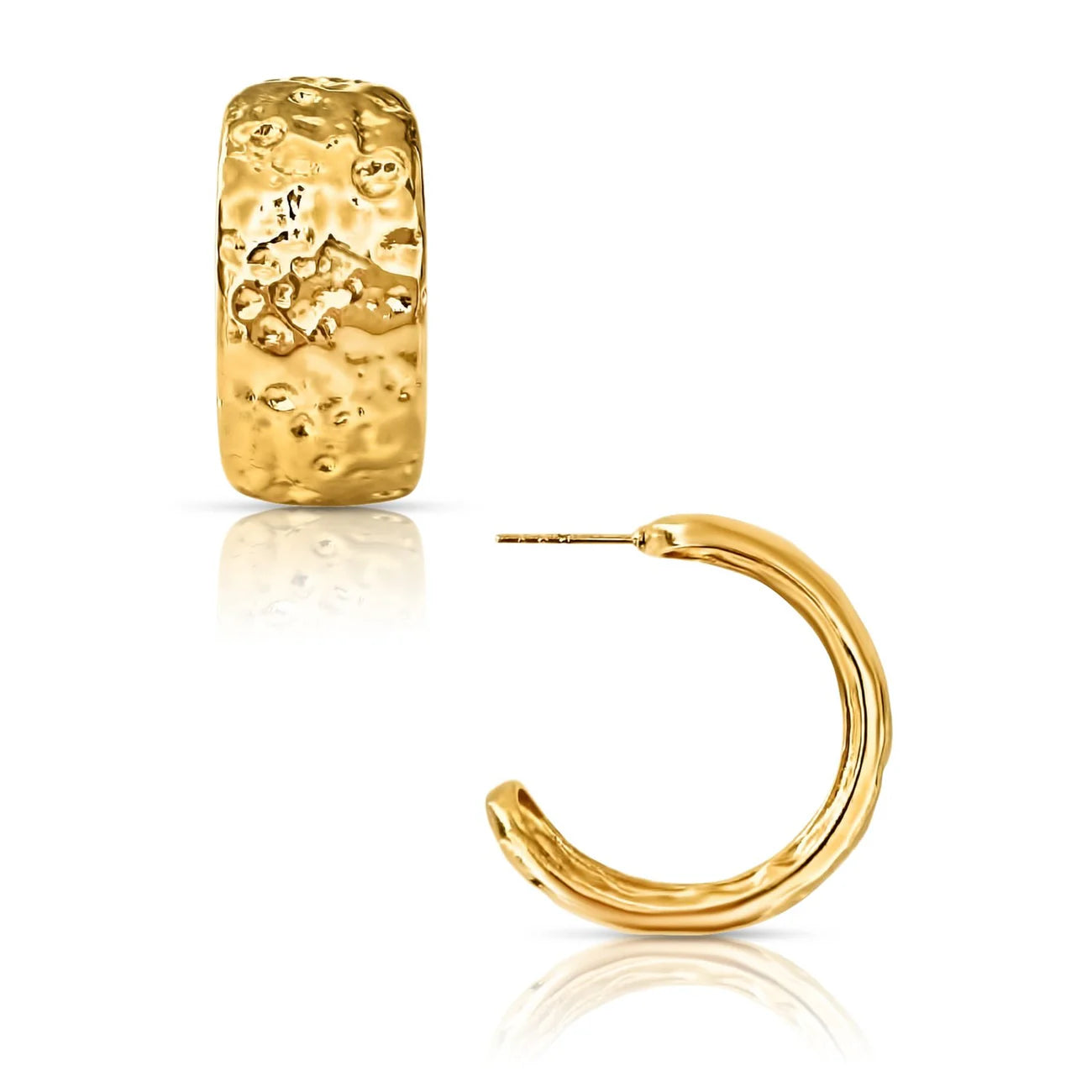 Ellie Vail Robbie Hammered Hoop Earring