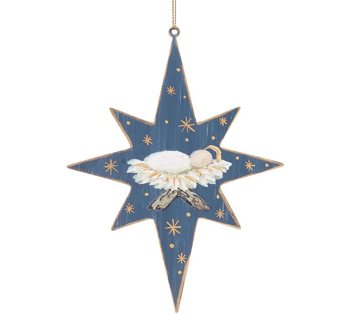 Tin North Star Ornament
