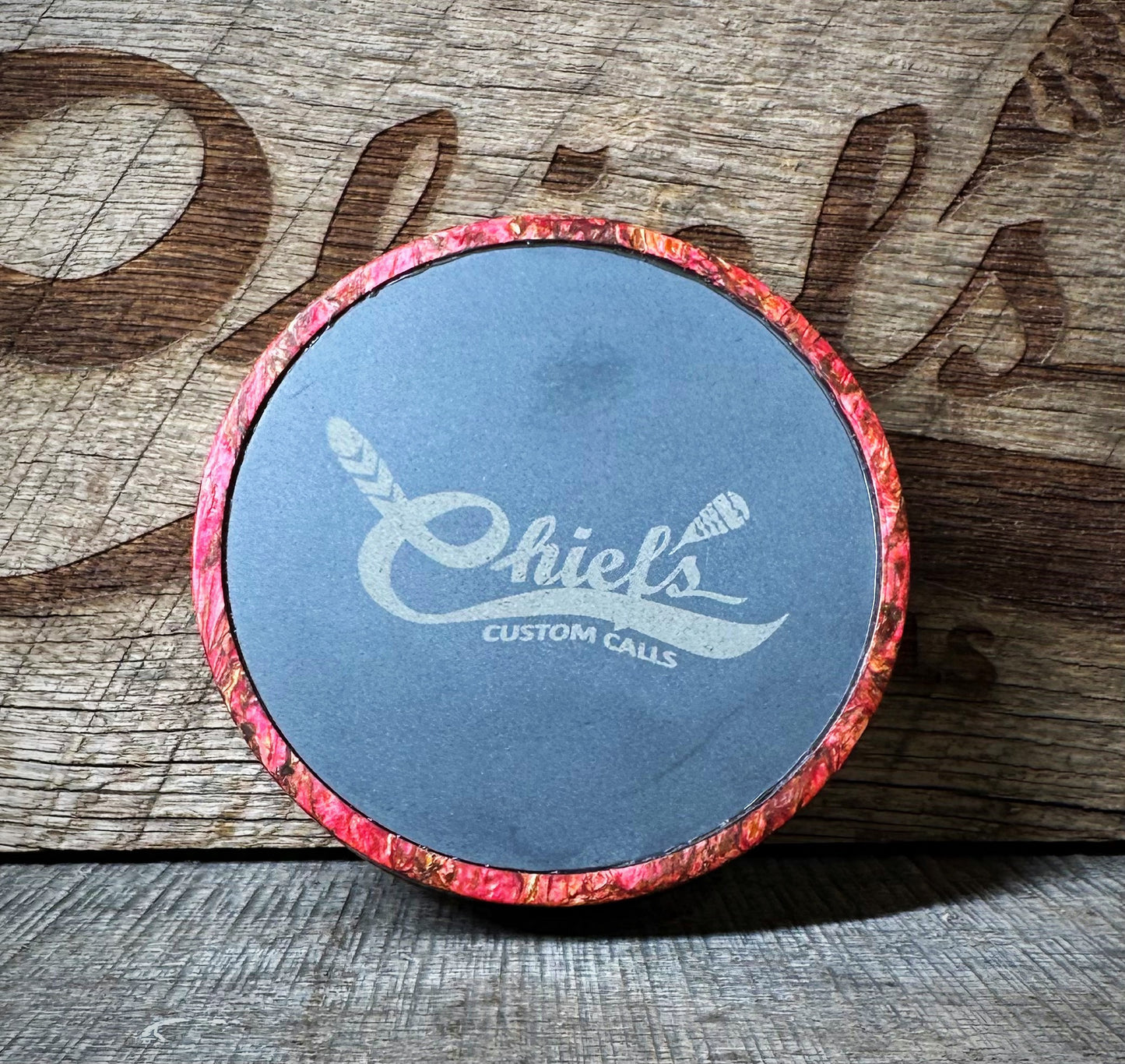 Chief’s Custom Calls Red Dyed Hempwood Slate Glass Turkey Call