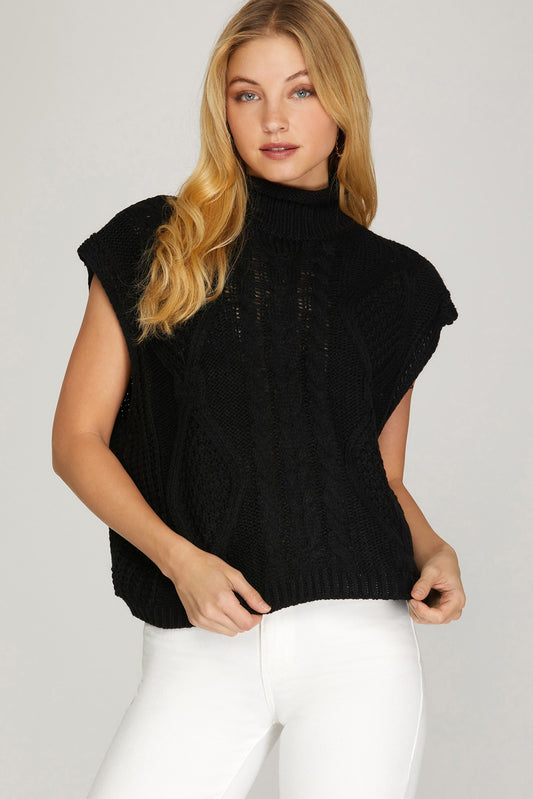 Girls Just Wanna Have Fun Sweater Vest - Black