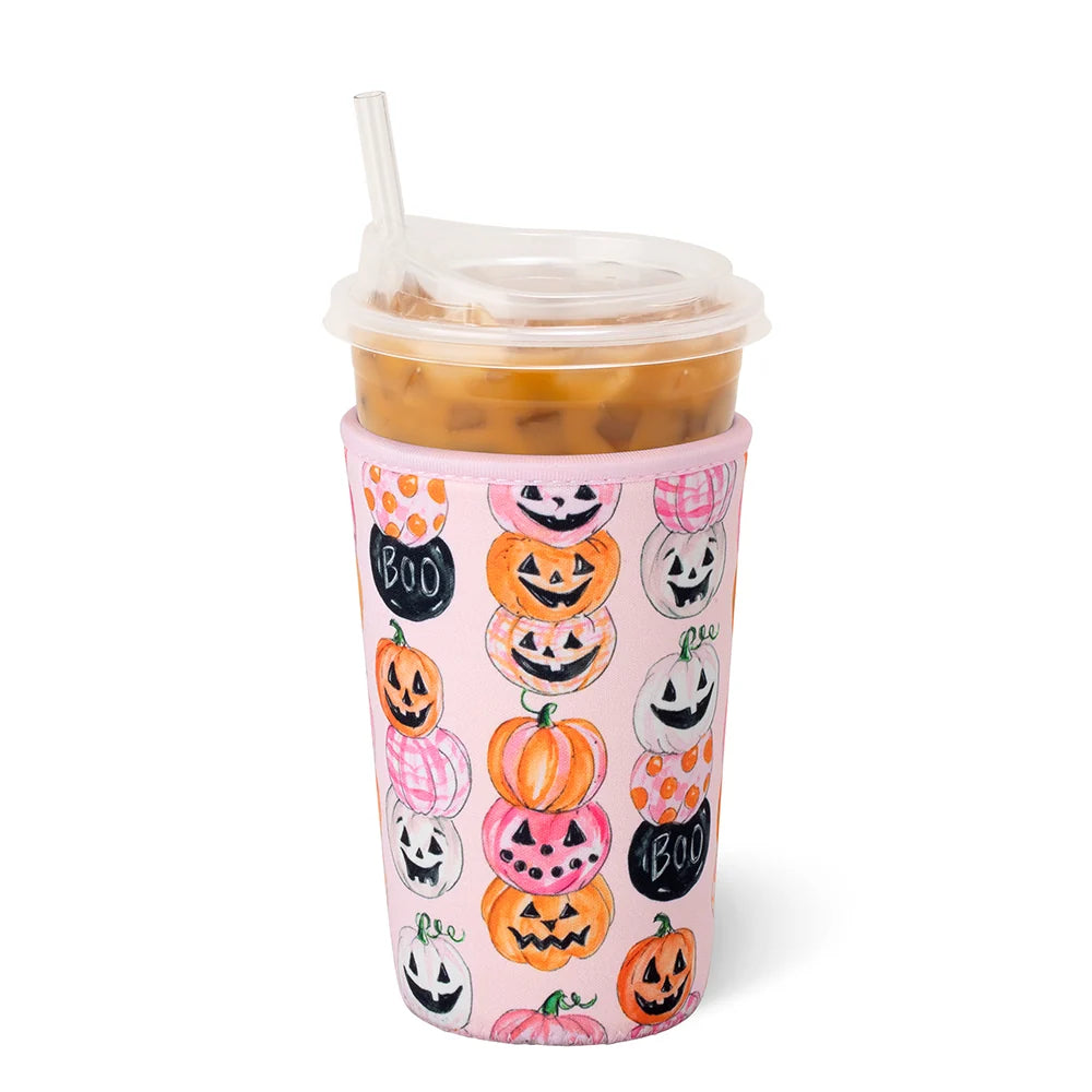 Swig Medium Iced Cup Coolie - Pumpkin Stacks
