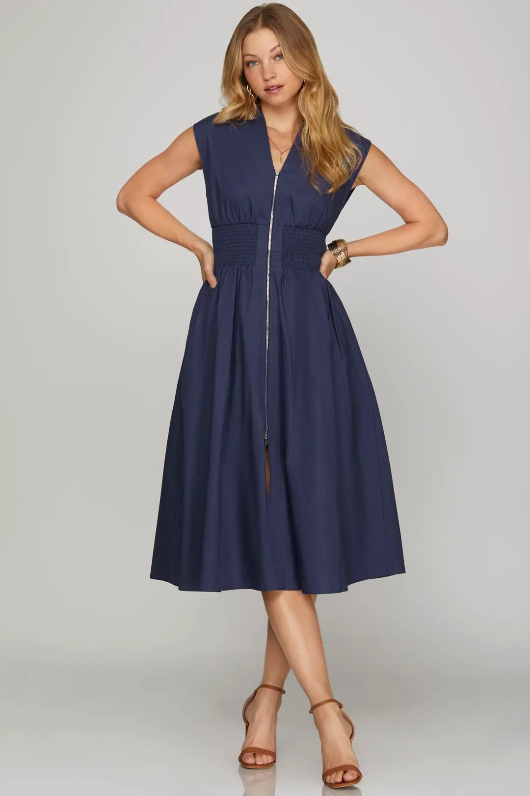 Effortless Navy Dress