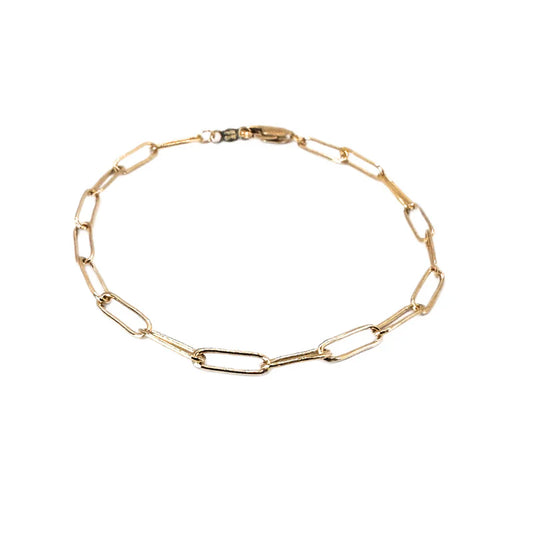 Essential Petite Paperclip Links Bracelet in 14k gold-filled