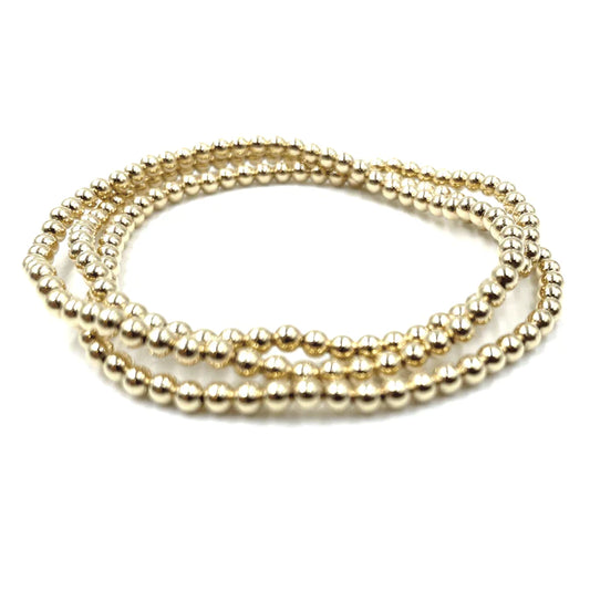 3mm Gold Filled Waterproof Karma Bracelet - 3 Stack