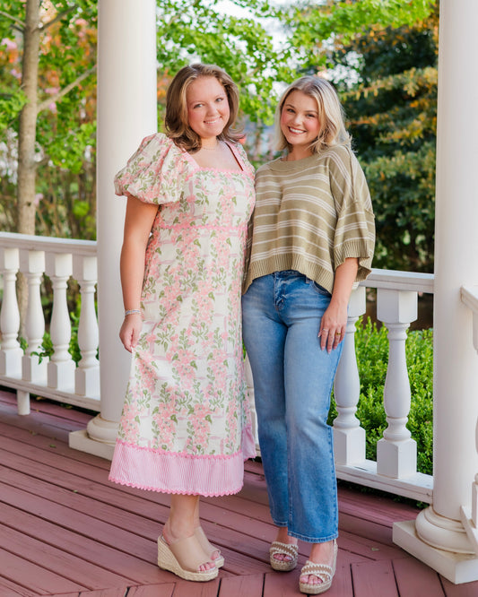 The Morgan Midi Dress - Rose