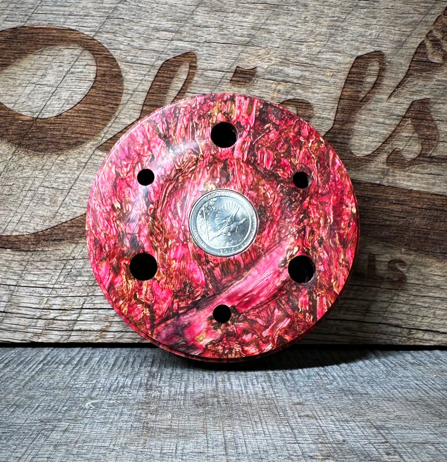 Chief’s Custom Calls Red Dyed Hempwood Slate Glass Turkey Call